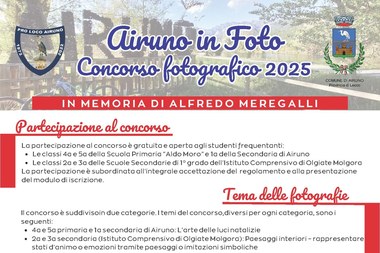 Airuno in Foto, concorso fotografico 2025