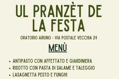 Ul pranzèt de la festa