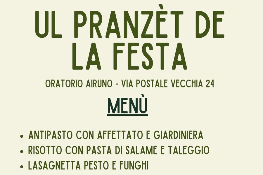 Ul pranzèt de la festa