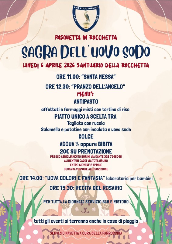 Locandina di Pasquetta in Rocchetta: la Sagra dell’Uovo Sodo