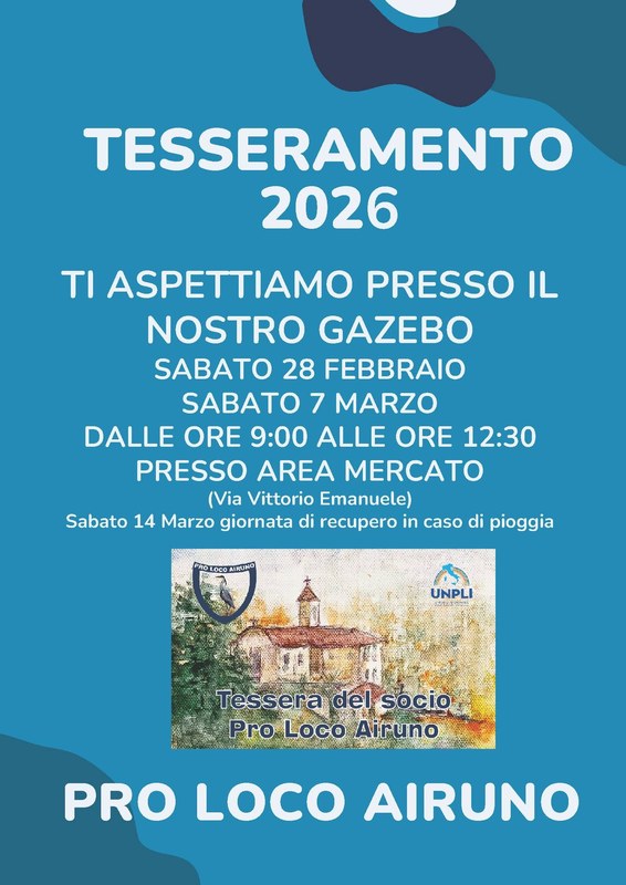Locandina di Tesseramento 2026