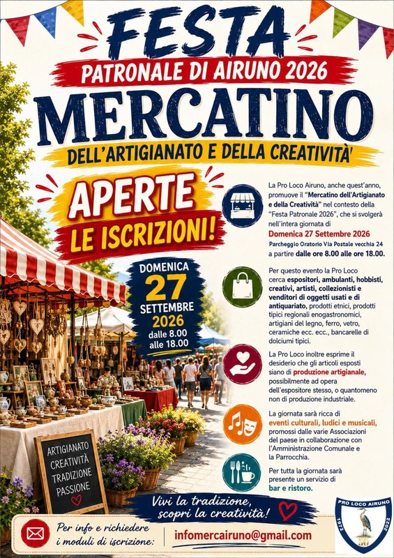 Locandina di Mercatino dell’Artigianato e della Creatività